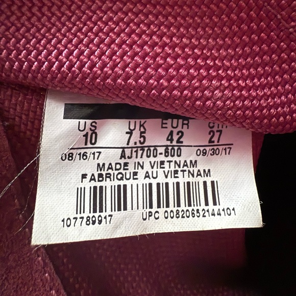 NIKE SF AIR FORCE 1 Women's Athletic Sneakers Vintage Wine Color Sz 10 Lace Up - Picture 13 of 13